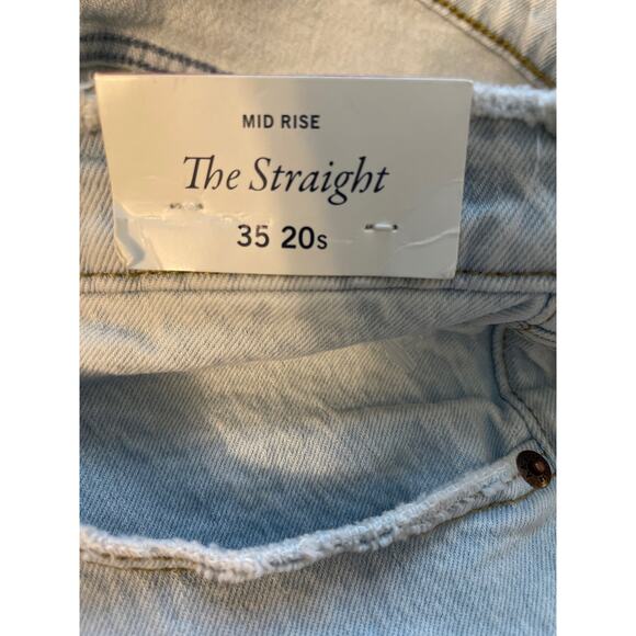 Abercrombie & Fitch Straight Mid Rise 35/20’s. NWT Light Women's Jean 28 Inseam - Picture 3 of 9